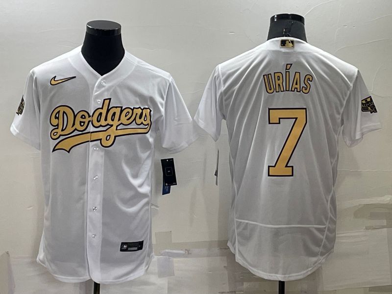 Men Los Angeles Dodgers #7 Urias White 2022 All Star Elite Nike MLB Jersey